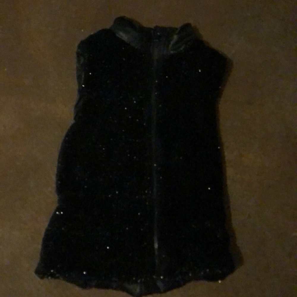 A furry black jacket